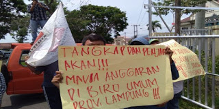 Massa Kobar “Tuding” Ada Penyimpangan Belasan Miliar Anggaran di Biro Umum Pemprov Lampung