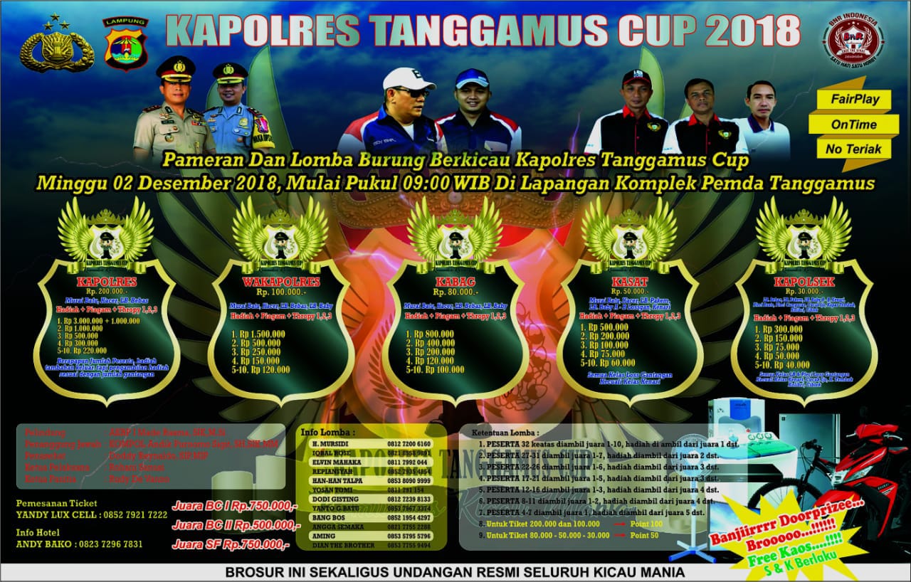 Polres Tanggamus Gelar Pameran dan Lomba Burung Berkicau