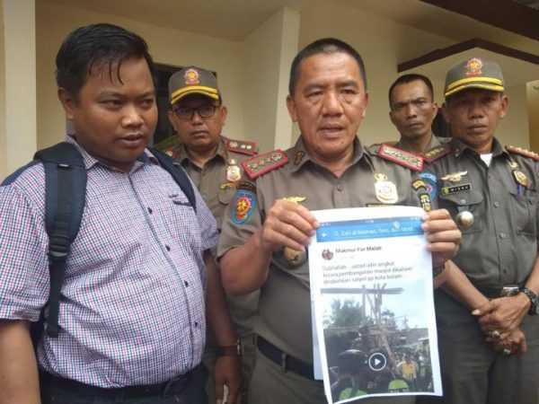 Kasat Pol PP Bandar Lampung Laporkan Akun Facebook Makmur Formalab Ke Polisi