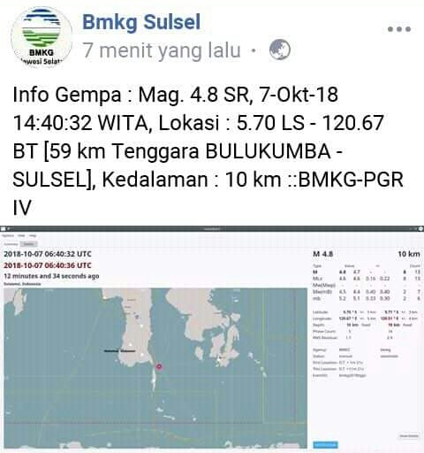 Empat Kali Diguncang Getaran Gempa Berkekuatan 4,8 MAG, BPBD Netralisir Kepanikan Warga Melalui Pengumuman Keliling