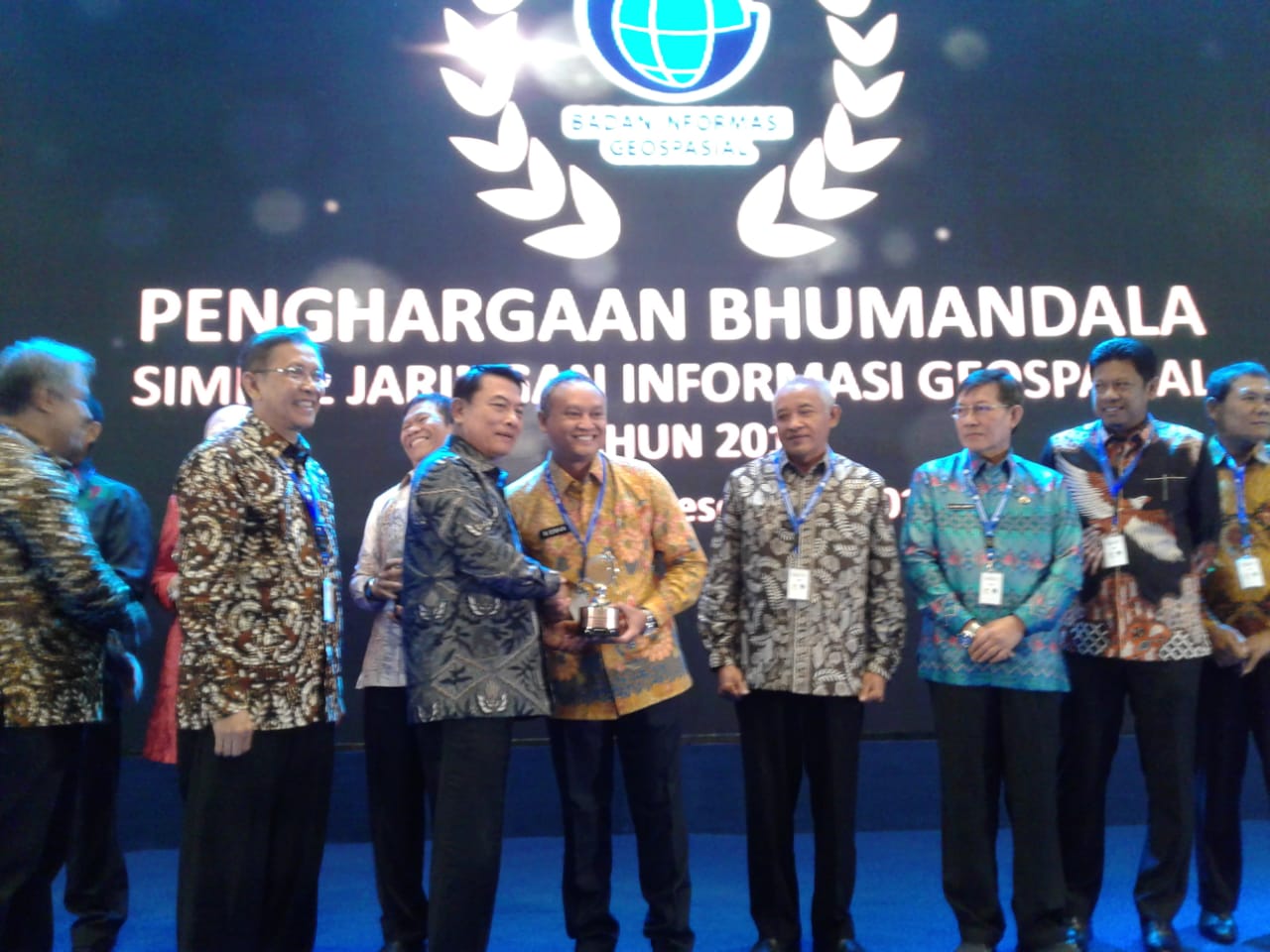 Lampung Raih Penghargaan Bhumandala Ariti dari Badan Informasi Geospasial