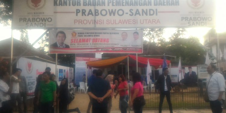Hashim Djojohadikusumo Resmikan Kantor BPD Prabowo-Sandi Provinsi Sulawesi Utara