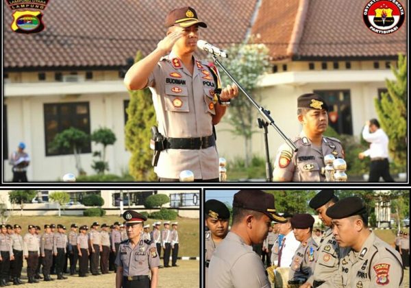 Kapolres Lampura Serahkan Reward Anggota Berprestasi