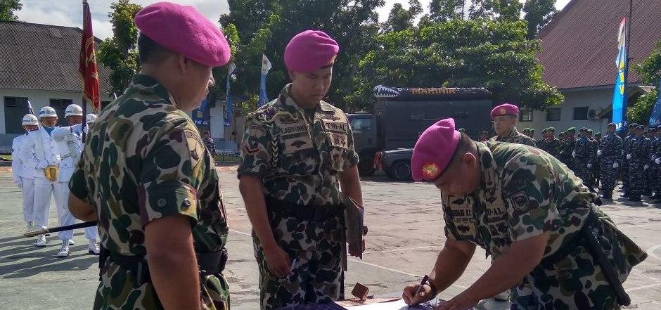 Nandang Permana Resmi Menjabat Danyonmarhanlan Gantikan Arip Supriyadi
