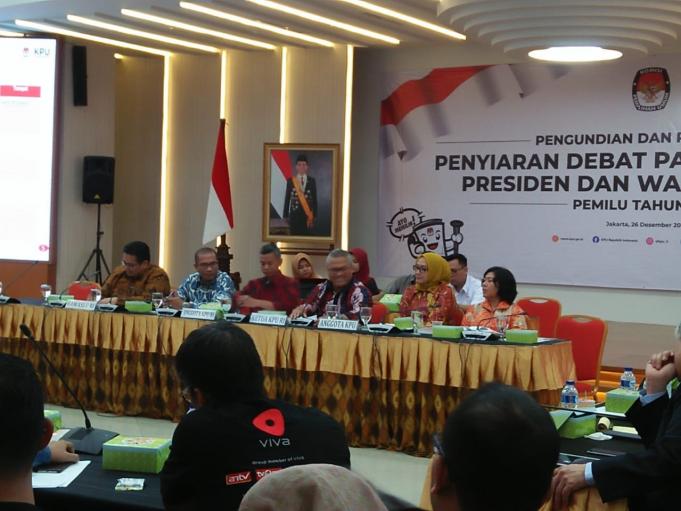 KPU Tetapkan Stasiun TV yang Siarkan Debat Capres-Cawapres 2019