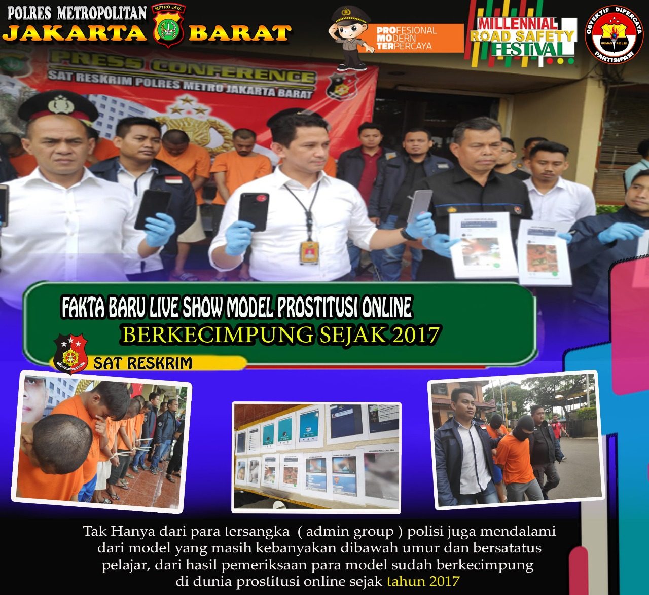 Pelajar di Bawah Umur Jadi Model Prostitusi Online dengan Modus Live Show