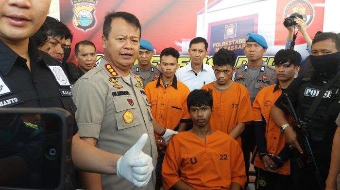 Polrestabes Makassar Ringkus 5 Pelaku Begal Sadis Potong Tangan