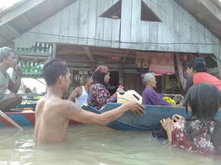 Intensitas Hujan Tinggi, Mesuji dilanda Banjir, 40 Rumah dan 7 Hektar Lahan Padi Terendam Air