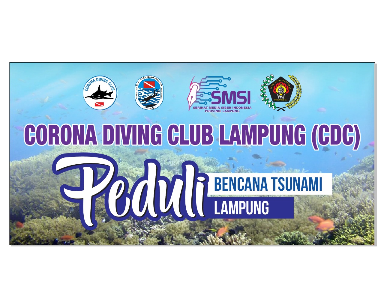 Peduli Tsunami, Corona Diving Club Lampung Salurkan Donasi