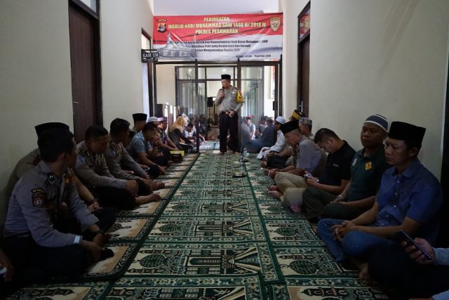 Polres Pesawaran Adakan Peringatan Maulid Nabi SAW 1440 H