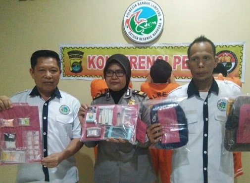 Sat Narkoba Polresta Bandar Lampung Tangkap “Alumni” Lapas Narkoba Way Hui 2013