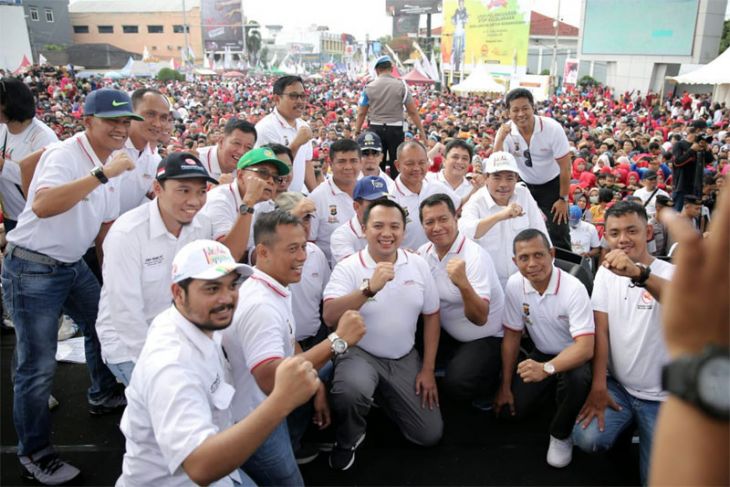 Ridho-Bachtiar Deklarasikan Millenial Road Safety Festival Polda Lampung 2019