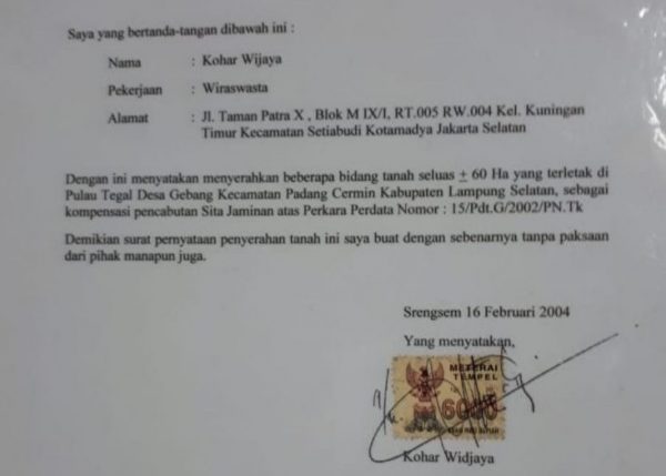 Kembalikan Pulau Tegal Jadi Kawasan Konservasi