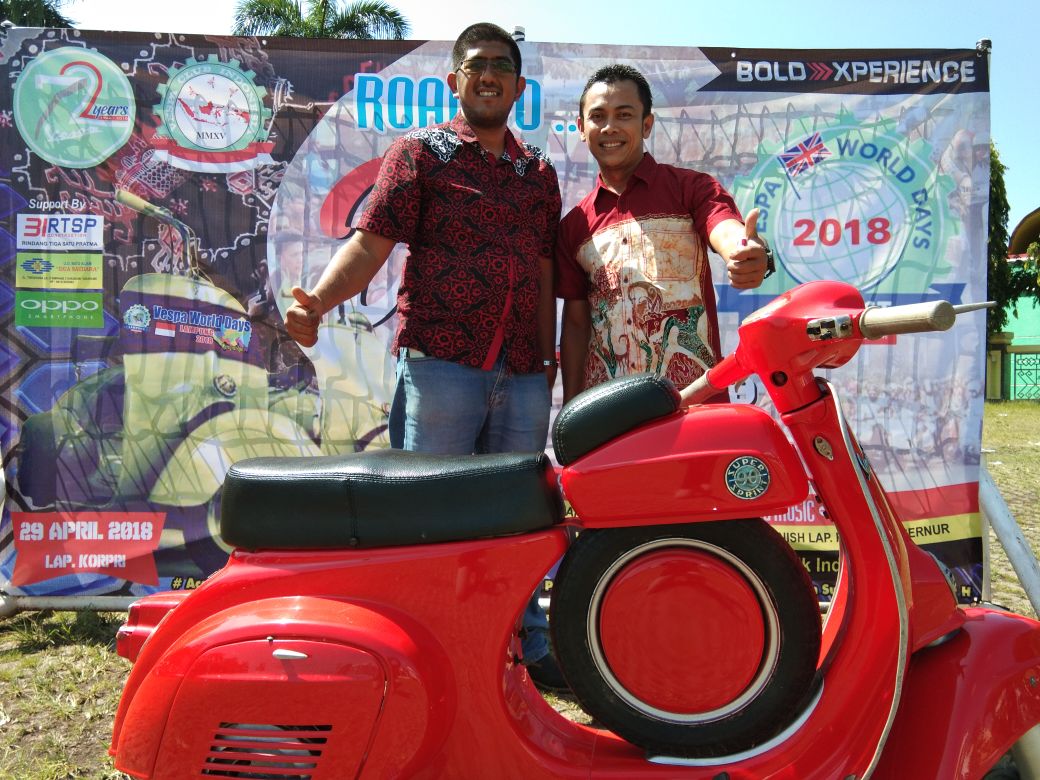 Fans Scooter Vespa Pringati Aniversary 72 tahun “Road to Vespa Word Day”