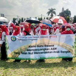 Tuntut Kenaikan Status PGSI Gelar Aksi di Pemprov Lampung