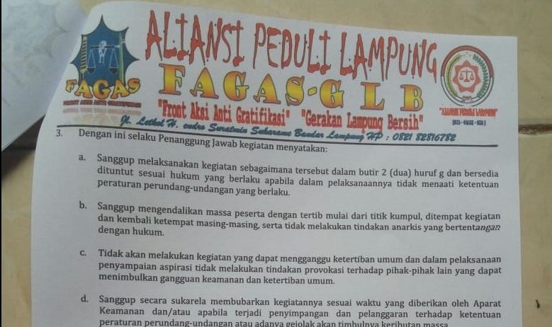 Aliansi Peduli Lampung Akan Gelar Aksi Tuntut Kejelasan “Skandal Gubernur Lampung vs Sinta Melyati”
