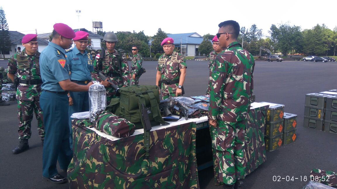 Asops Danpasmar-2 Pimpin Apel Kesiapan Satgasmar Pamputer XXI Tahun 2018