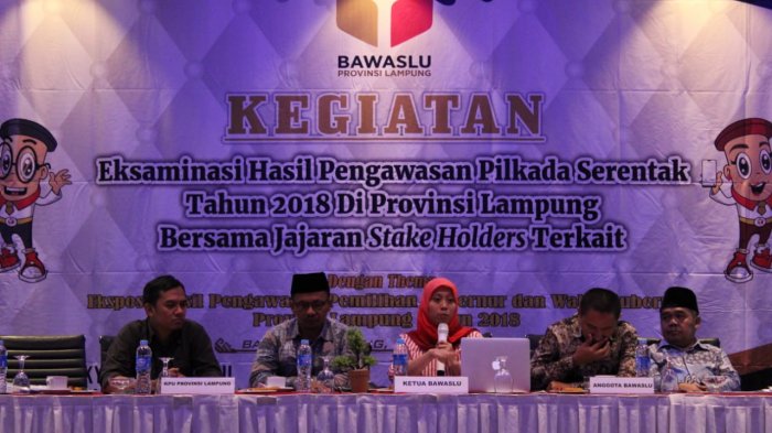 Bawaslu Lampung Paparkan Hasil Pengawasan Pilgub 2018