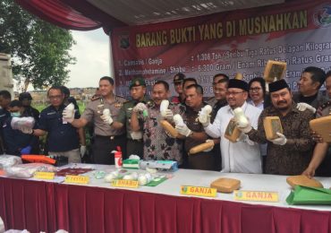 Kombes Hengki Haryadi Pimpin Pemusnahan Satu Ton Ganja