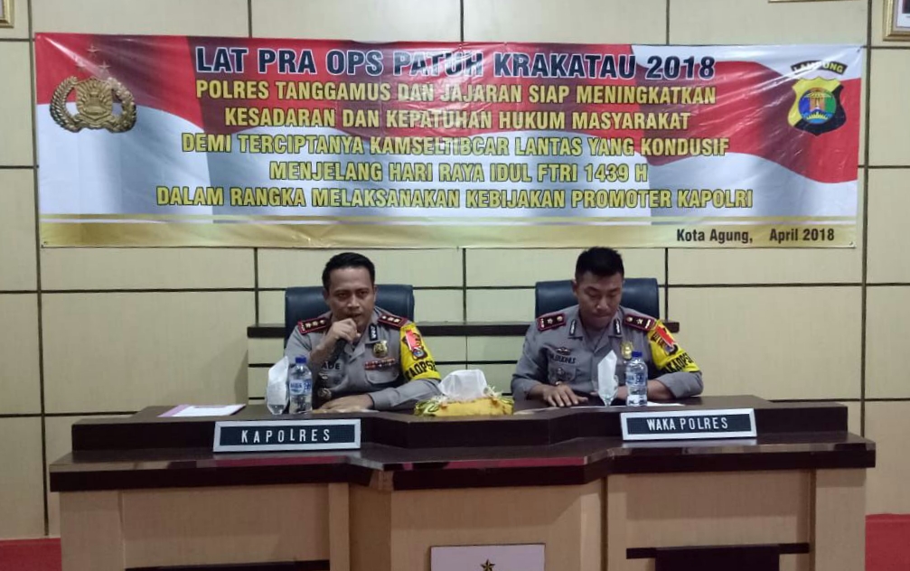 Untuk Menciptakan “Kamseltibcar Lantas” Polres Tanggamus Gelar Operasi Patuh 2018