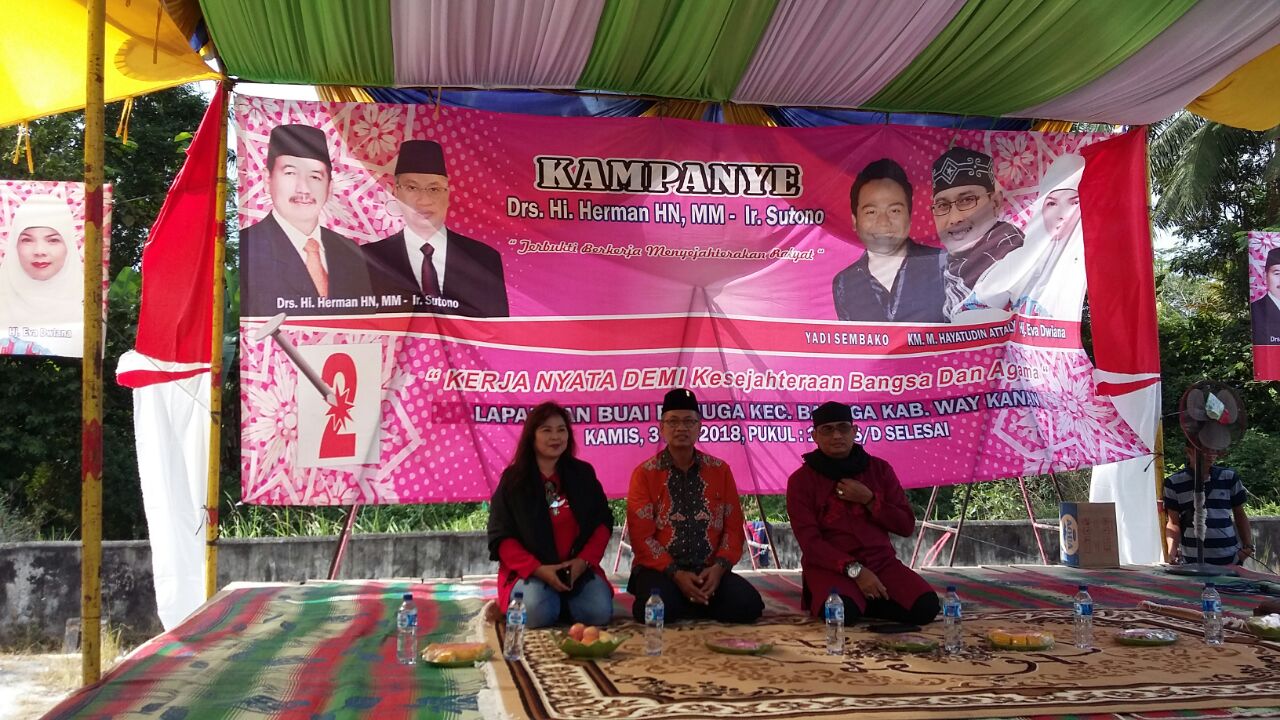 Kampanye di Waykanan: Sutono Siap Perbaiki Jalan Rusak