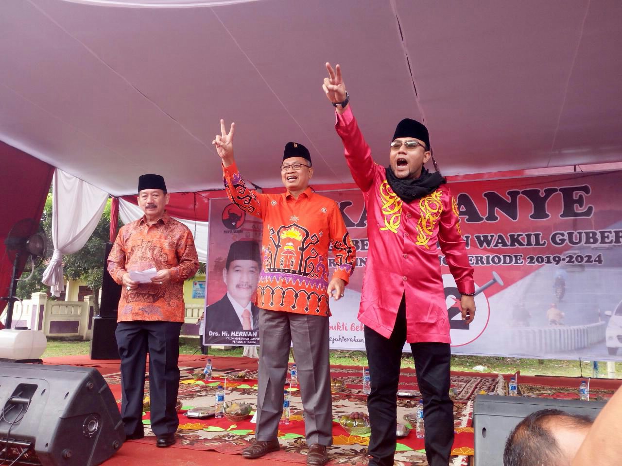 Kampanye Di Sukarame, Bandar Lampung, Herman HN-Sutono Ajak Masyarakat Anti Politik Uang