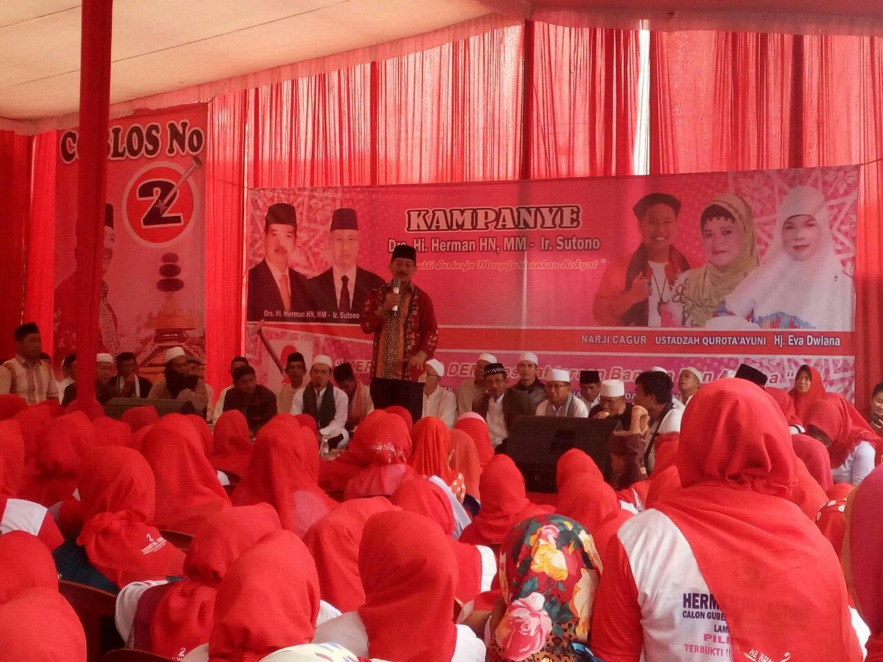 Kampanye di Kaliawi Persada : Herman HN Ajak Masyarakat Perangi Politik Uang dan Bagi-Bagi Sembako