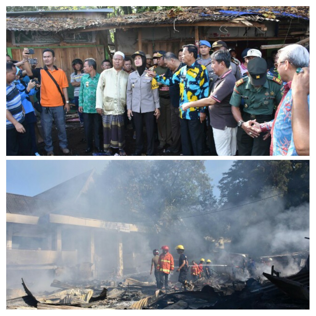 Walikota Metro Tinjau Lokasi Kebakaran