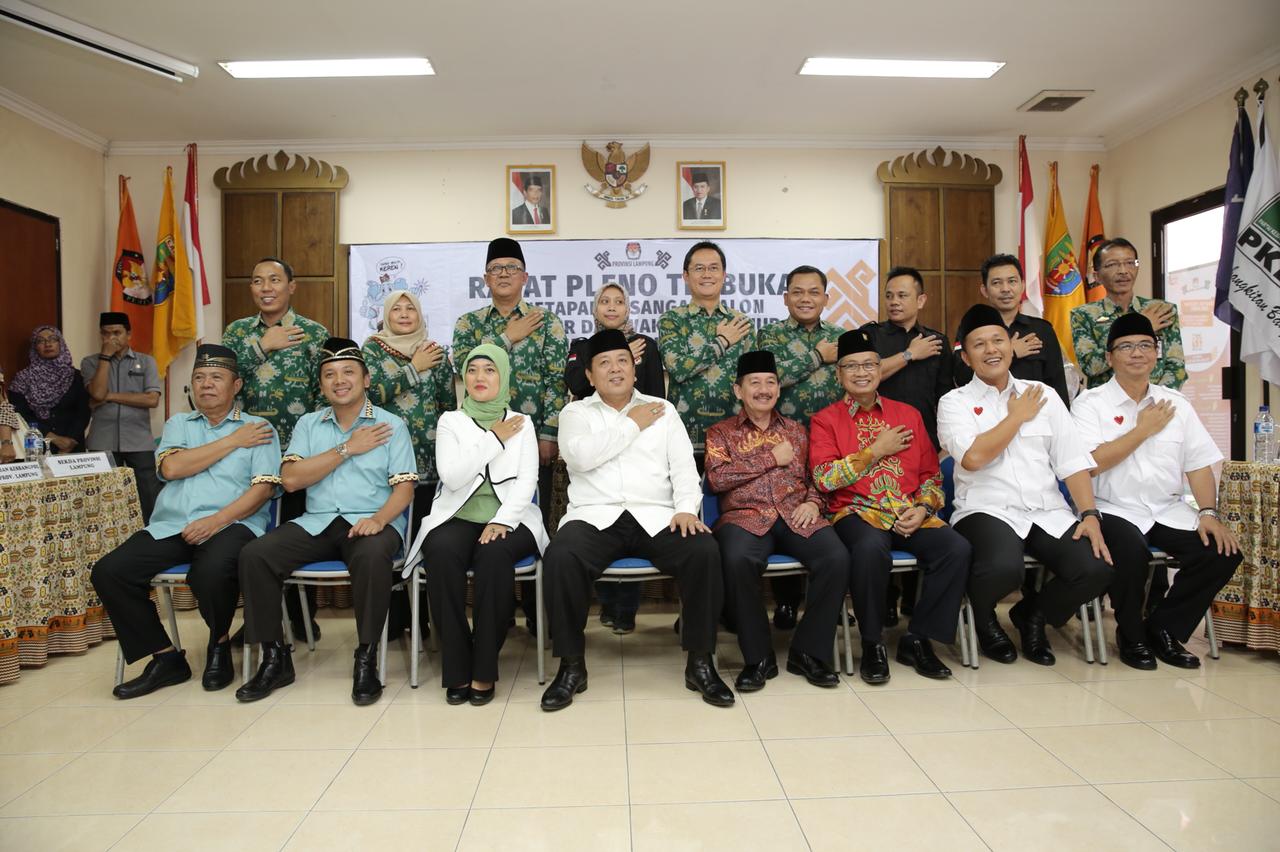 KPU Tetapkan Empat Cagub Lampung