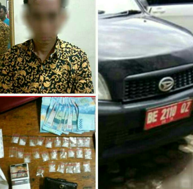 Ajudan Umar Ahmad Ditangkap Satres Narkoba Polresta Bandarlampung