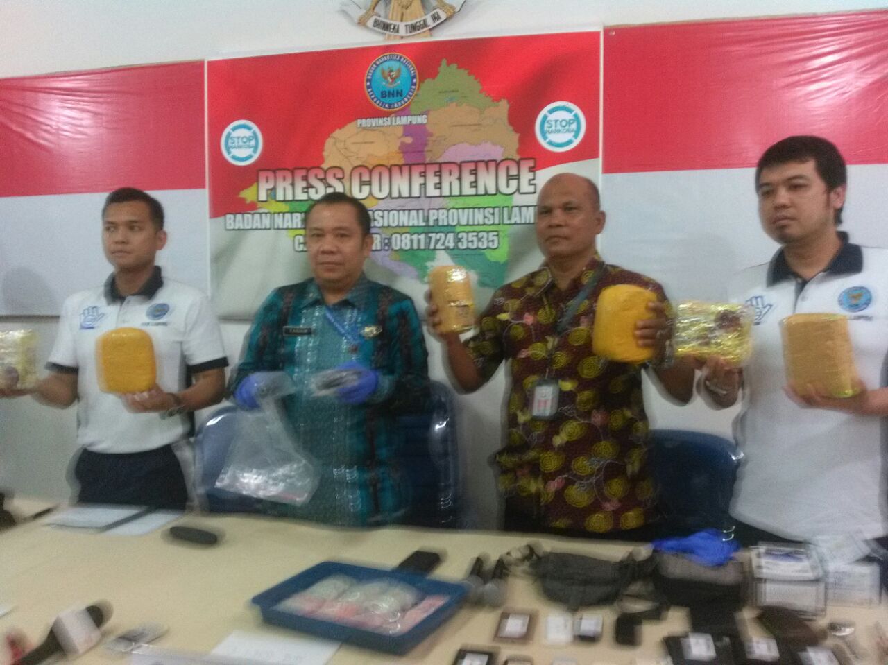 Tembak Mati Dua Orang BNNP Lampung Amankan 6 kg Sabu