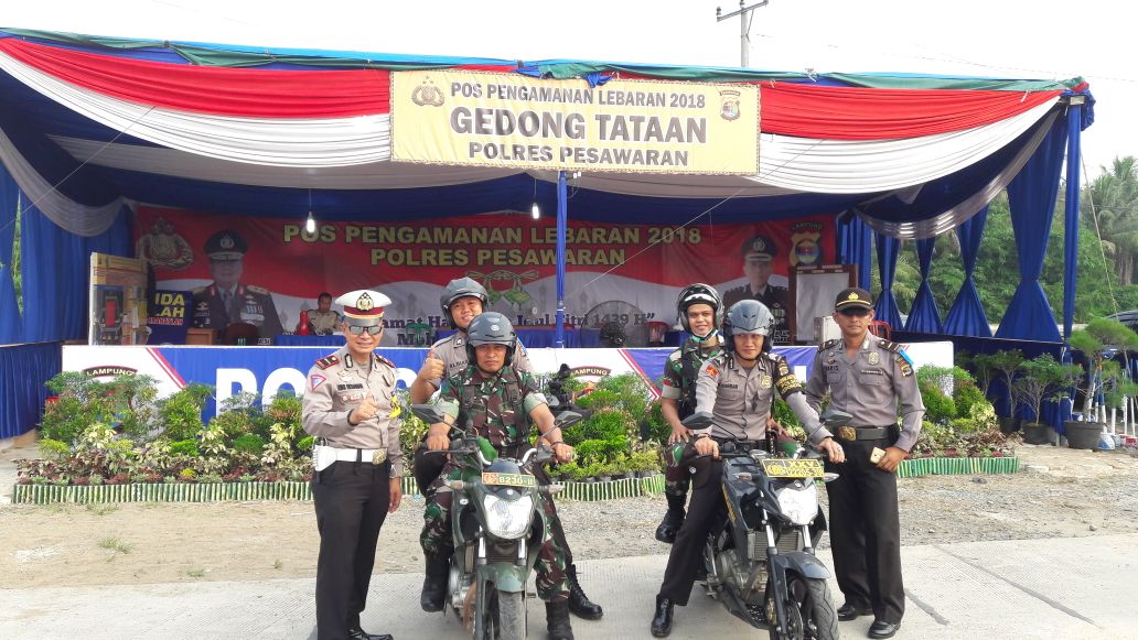 Sat Lantas dan TNI Pesawaran Rutin Patroli Bareng Jaga Keamanan