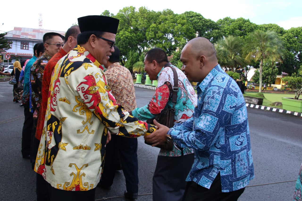 Hari Pertama Kerja, Pemkab Lampura Gelar Halal bi Halal dan Sidak Instansi