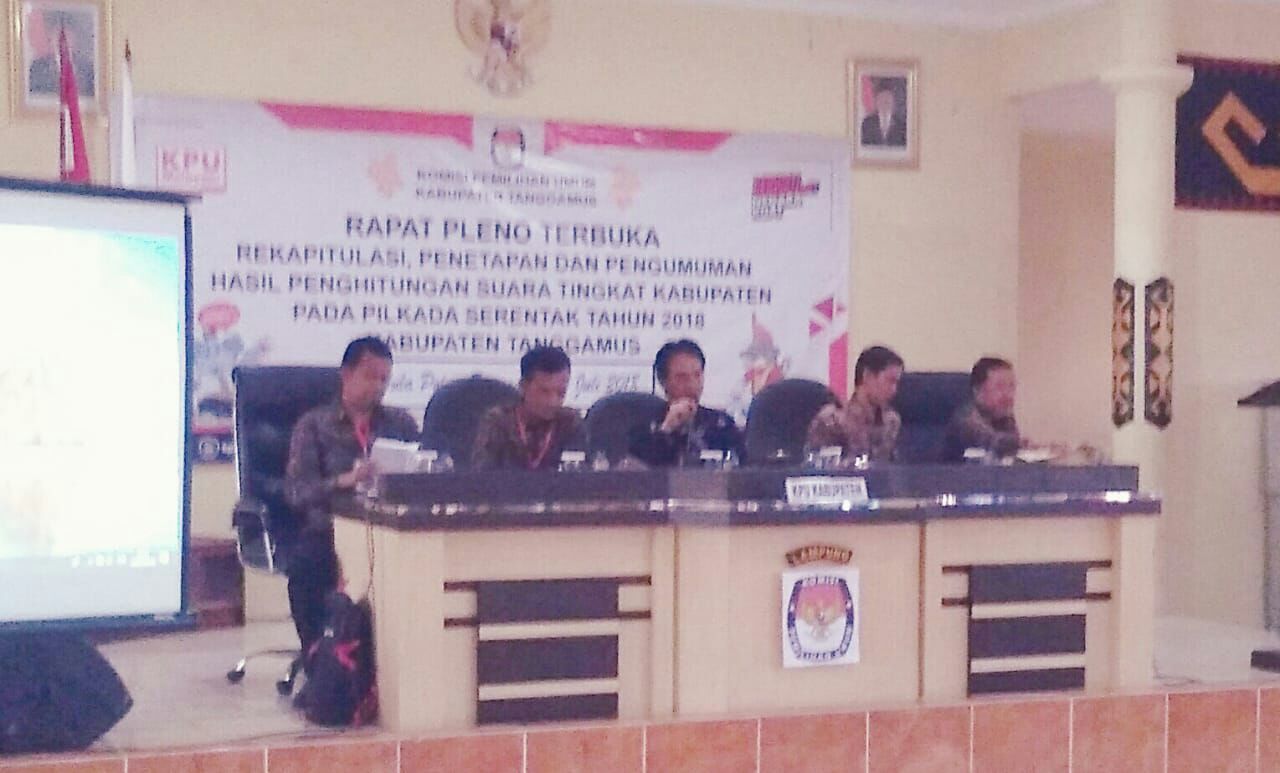 Rapat Pleno Perhitungan Suara Resmi Dibuka KPU Tanggamus
