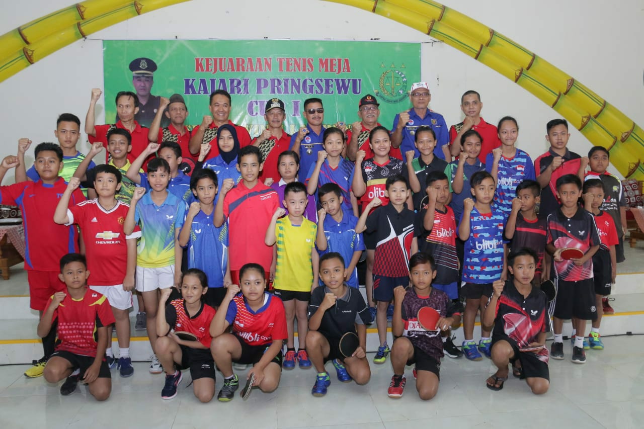 120 Peserta Atlit Tenis Meja Lampung Ramaikan Kajari Pringsewu CUP I