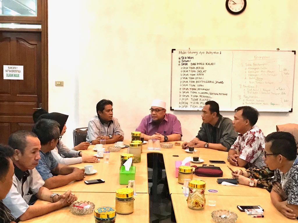 Tim Kerja Pemenangan Terima Kunjungan Pengurus SMSI Lampung