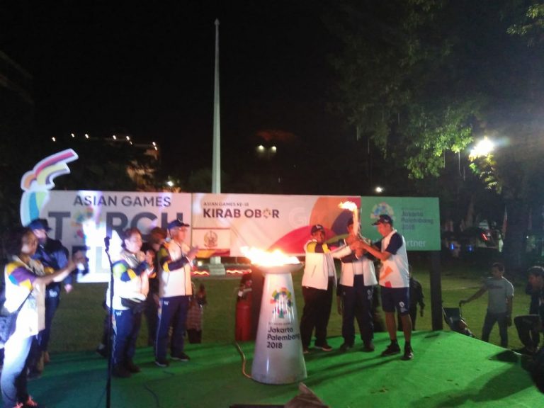 Obor Asean Games 2018 Tiba di Rumah Jabatan Gubernur Sulsel