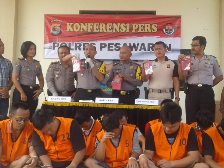 “Operasi Antik” Satresnarkoba Polres Pesawaran Amankan 0,5 Kg Sabu dan 350 Butir Inek