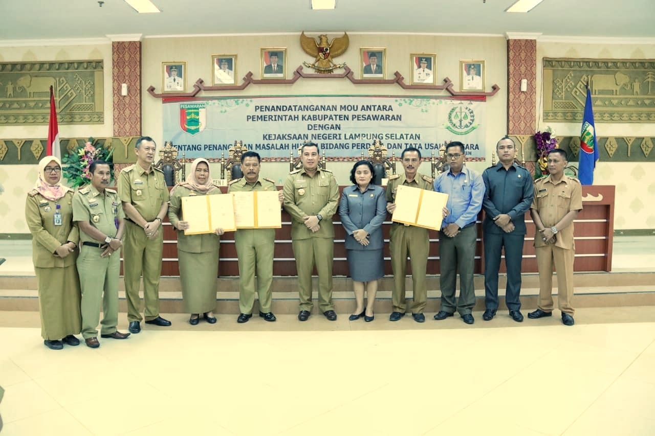 Tangani Datun Pemkab Pesawaran MoU Dengan Kejari Lamsel