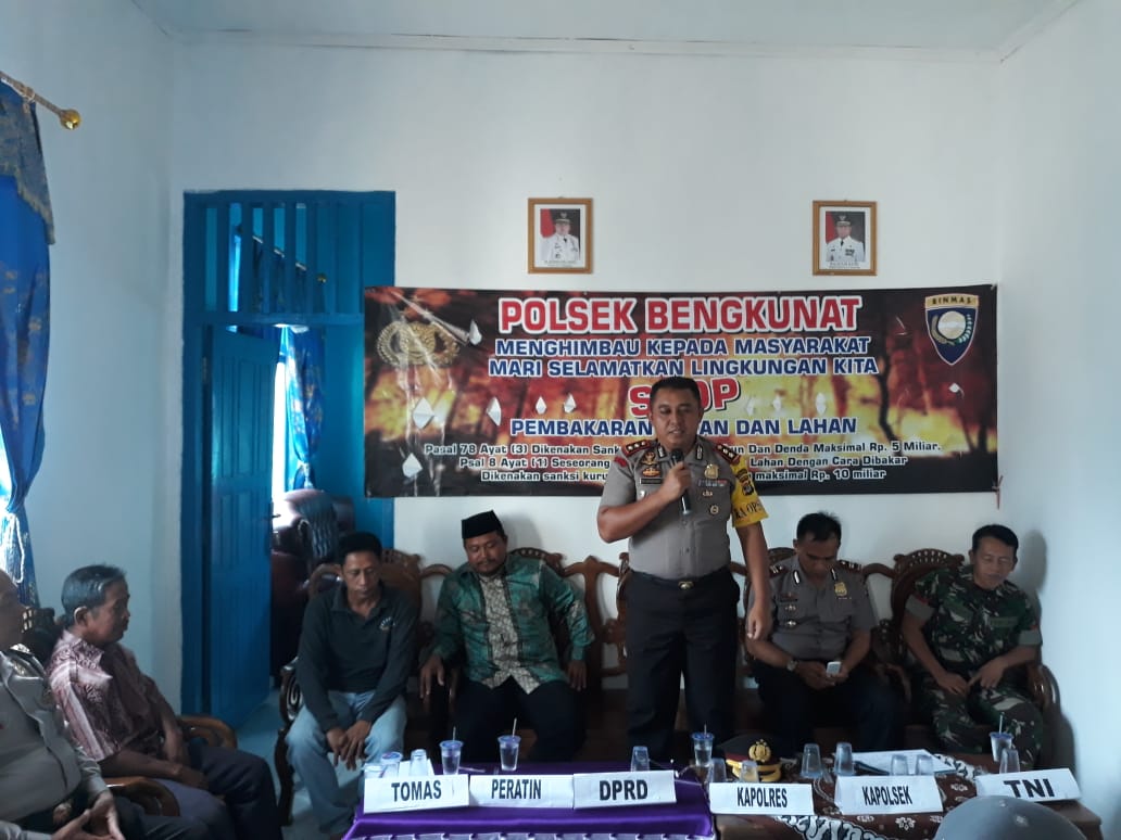 Kapolres Lampung Barat : Membakar Hutan dapat Dipidana Penjara 15 Thun dan atau Denda Rp 5 Milyar