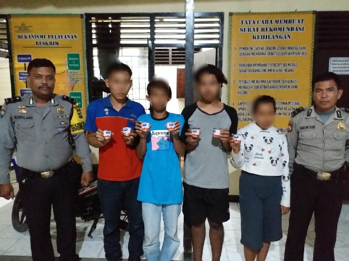 Aksi ‘Ngelem’ Resahkan Warga, Polsek Talang Padang Amankan 3 Pria Dewasa dan Seorang Anak Perempuan Dibawah Umur