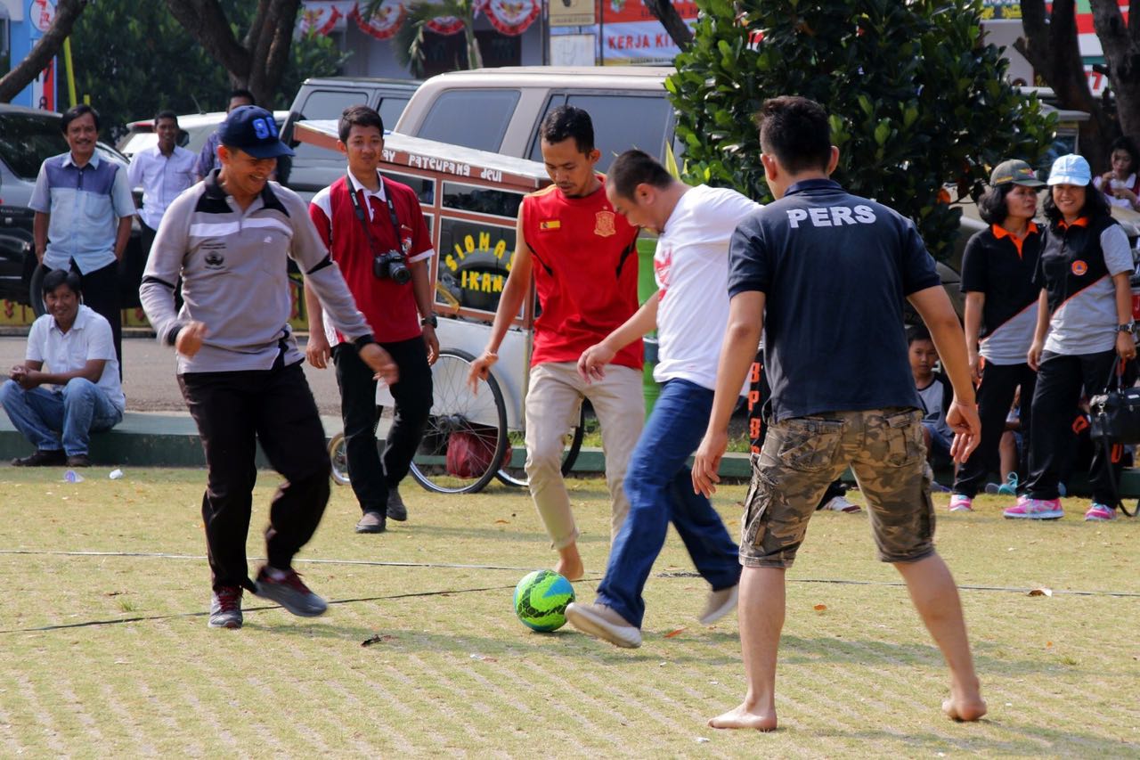 Exhibition Futsal, PWI Lampura Tahan Imbang Skuad Bupati