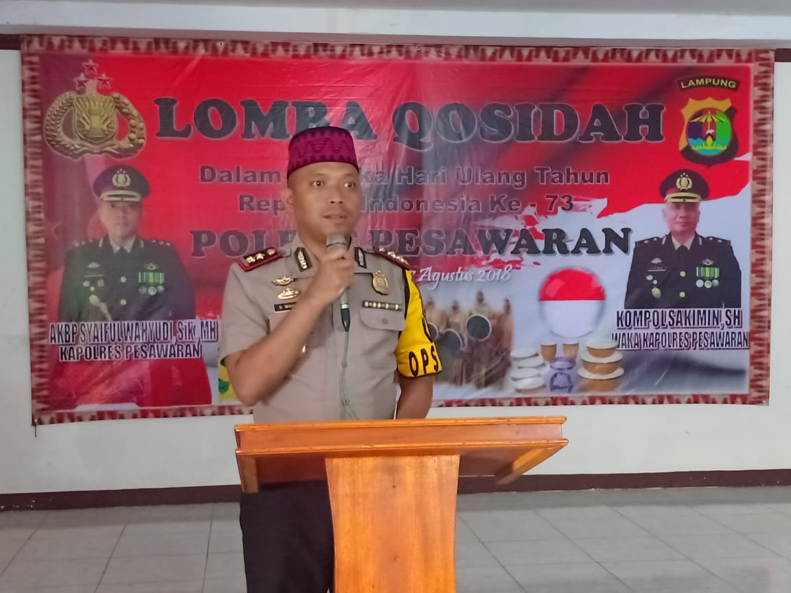 Lomba Qasidah Semarakkan HUT RI KE-73 Polres Pesawaran