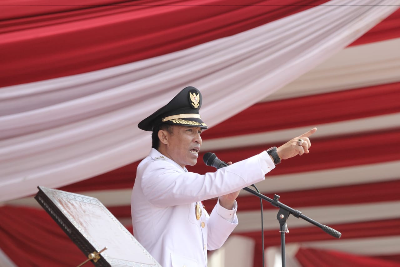 Treatrikal Siswa Meriah Upacara HUT RI ke 73 Pemda Lampung Barat 