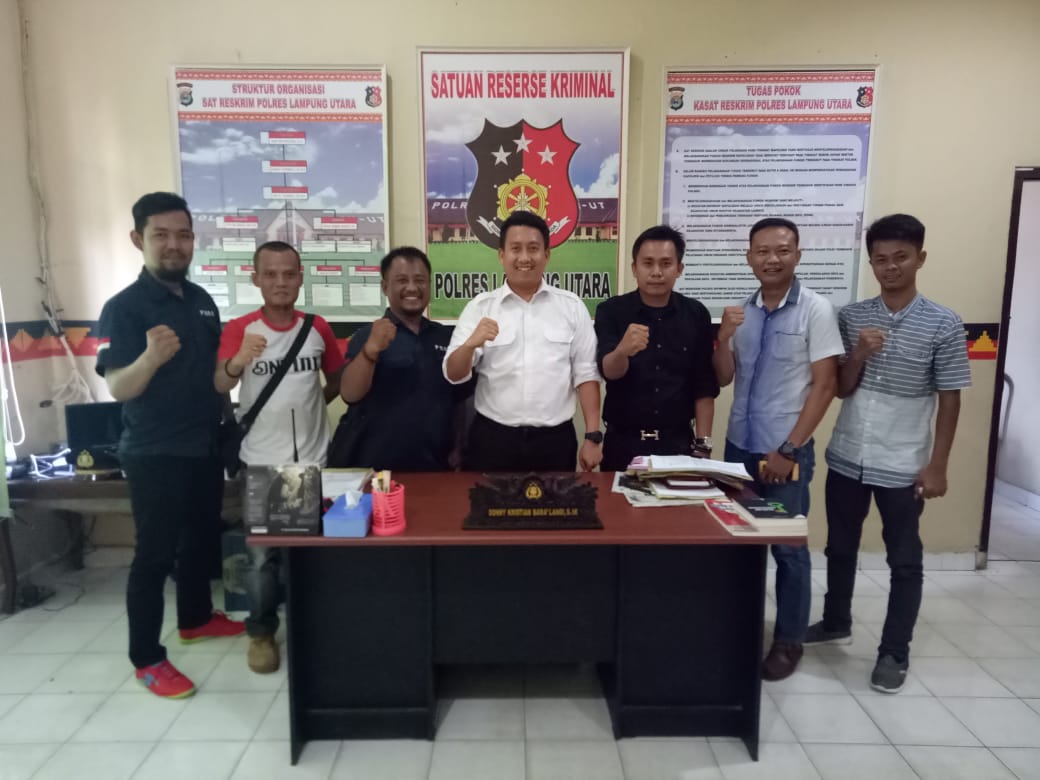 PWI Lampung Utara Silahuturahmi Dengan Polres Lampura