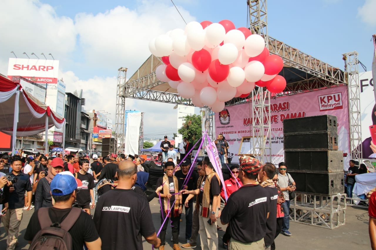 Kampanye di Mulai, KPU Lampung Deklarasi Pemilu Damai