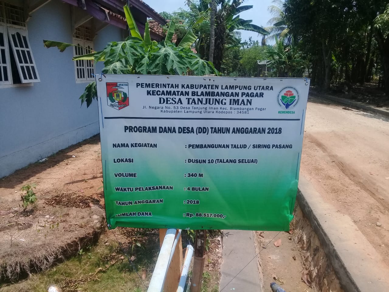 LIPAN Cross Check Pekerjaan DD 2017-2018 Desa Tanjungiman, Kuat Dugaan Sarat Penyimpangan