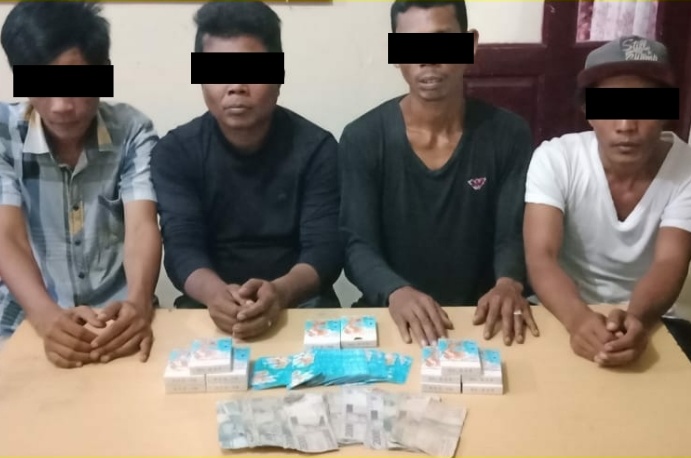 Empat Sales Diangkut Ke Polsek Ujung Batu Saat Asyik Main Judi Song Dirumah Kontrakan