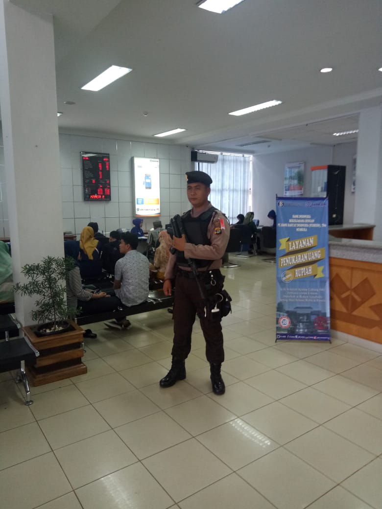 Amankan Nasabah, Polres Lampung Utara Perketat Pengamanan Bank