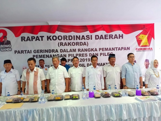 Gunadi Ibrahim Intruksikan Kader Gerindra Lampung All Out Menangkan Prabowo-Sandi